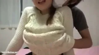 คลิปโปี ตั้งกล้องถ่ายวิดีโอ เล่นนมแฟนสาว โคตรใหญ่